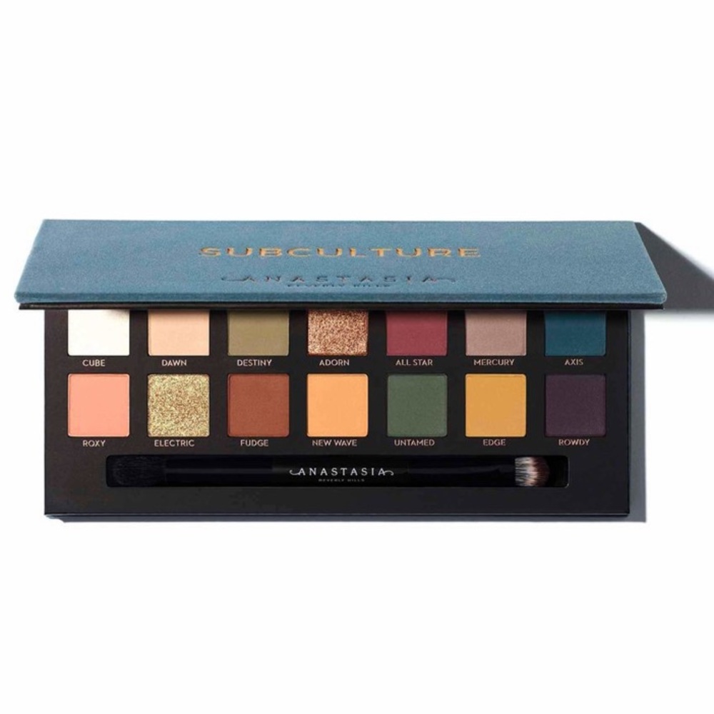 ANASTASIA SUBCULTURE EYE SHADOW PALETTE/BRUSH NEW
